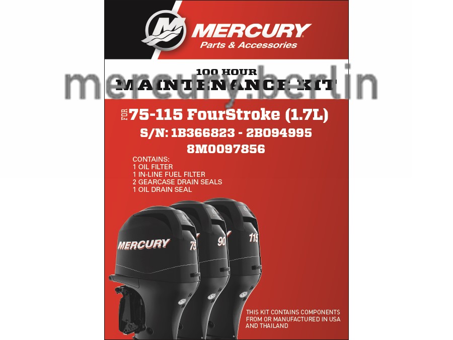 Artikel Bild: 100h Service Kit 75-115PS EFI 1.7L (1B366823 - 2B094995)