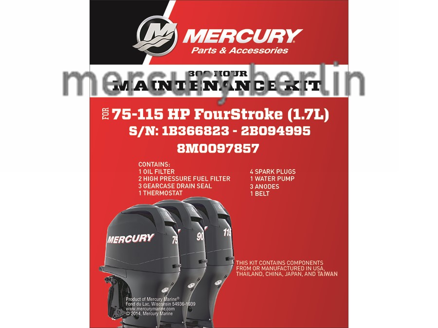 Artikel Bild: 300h Service Kit 75-115PS EFI 1.7L (1B366823 - 2B094995)