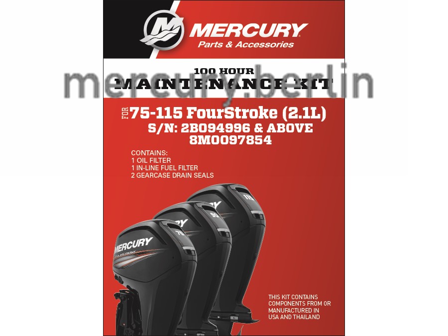 Artikel Bild: 100h Service Kit 75-115PS	EFI 2.1L (2B094996 und höher)
